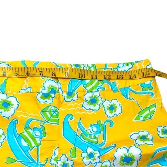 Lilly Pulitzer yellow and blue monkey in a boat Capri pants size for - Picture 5 of 7